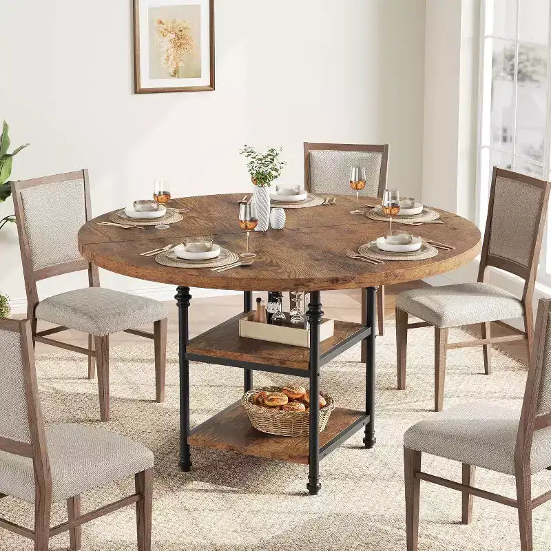 Tavolo da pranzo rotondo da 120 cm per 4 persone