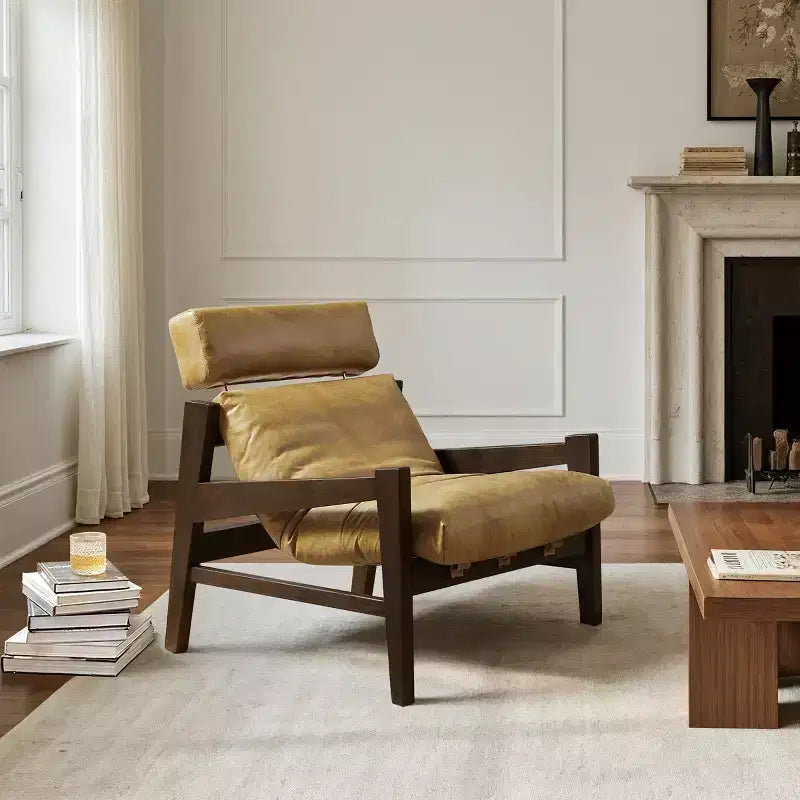 Poltrona lounge in pelle