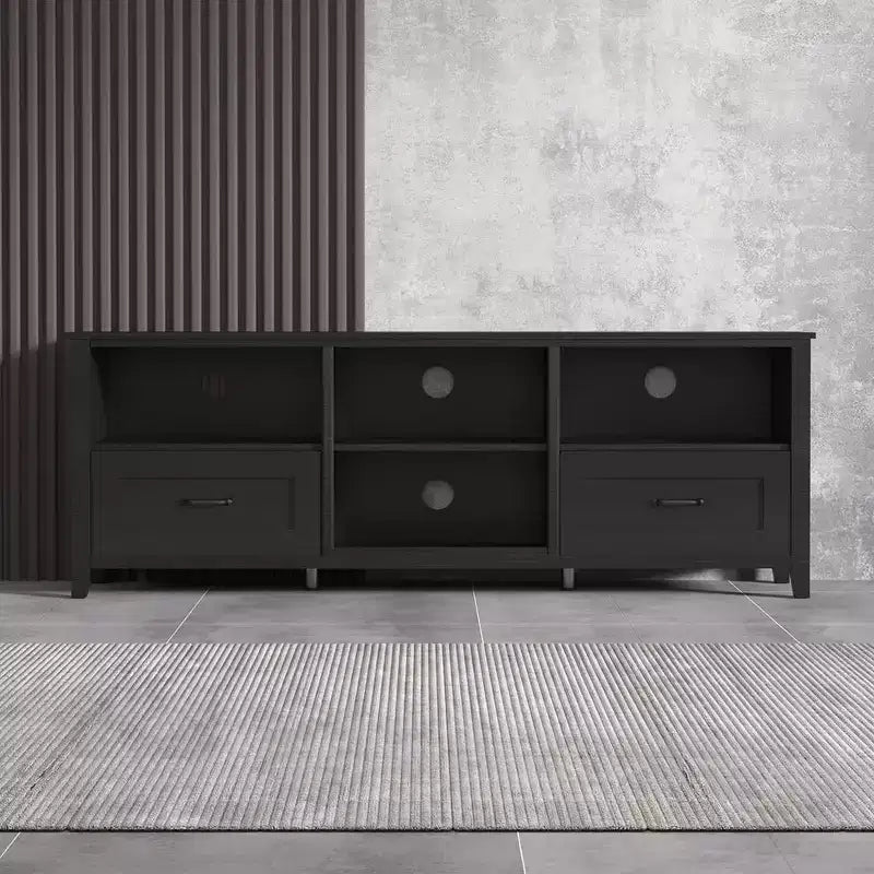 Mobile TV per TV fino a 70 pollici, mobile da intrattenimento, console multimediale con cassetti, ripiano aperto, ampio spazio di archiviazione, tavolino da buffet da cucina