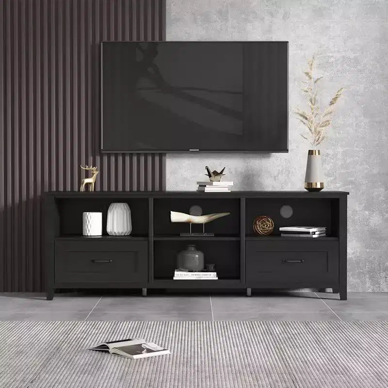 TROPOW TV Stand for TV Up to 70 Inches Entertainment Center Media Console with Drawers Open Shelf Large Storage Space Kitchen Buffet Table