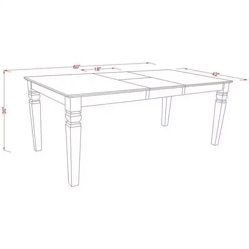 su tavolo da pranzo rettangolare con prolunga a farfalla da 45 cm