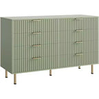 Cassettiera a 8 cassetti per camera da letto, Comò moderno scanalato con cassetti profondi, Organizer cassettiera in legno per soggiorno, corridoio, camera dei bambini