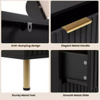 Cassettiera a 8 cassetti per camera da letto, Comò moderno scanalato con cassetti profondi, Organizer cassettiera in legno per soggiorno, corridoio, camera dei bambini