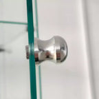 Vetrinetta in vetro temperato, Armadietto portavino, Classificatore, Luce Paipai a batteria, Piedini regolabili, Soggiorno Camera da letto Ufficio, Bianco