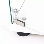 Vetrinetta in vetro temperato, Armadietto portavino, Classificatore, Luce Paipai a batteria, Piedini regolabili, Soggiorno Camera da letto Ufficio, Bianco