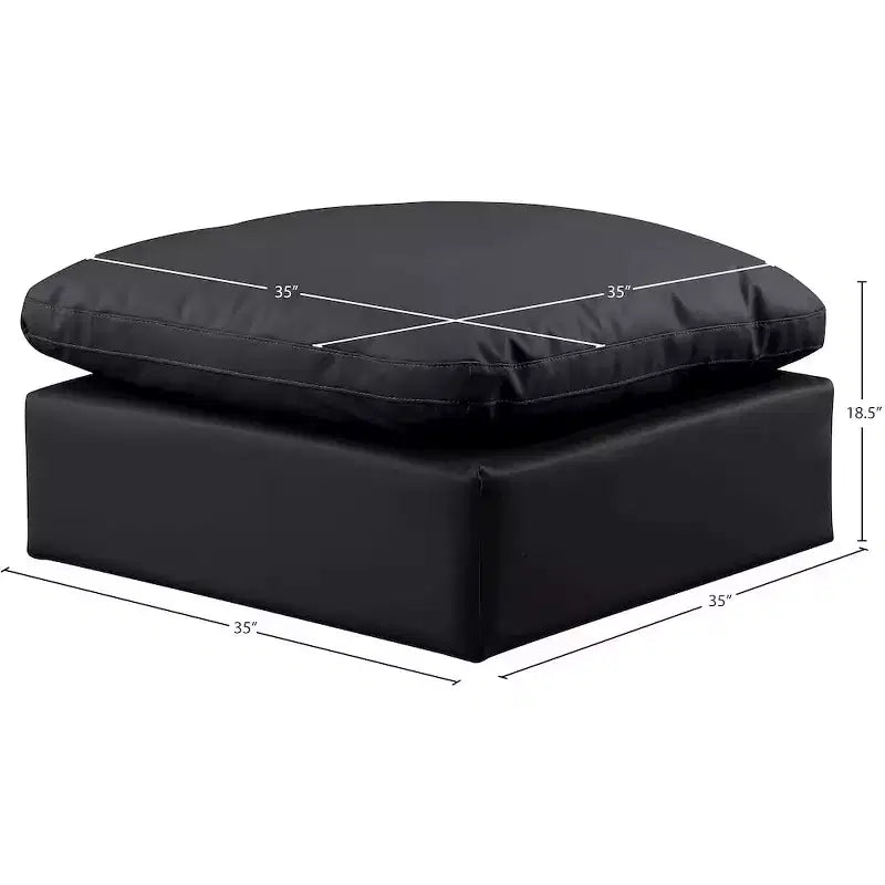Pouf in pelle vegana Indulge