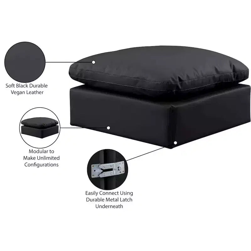 Pouf in pelle vegana Indulge