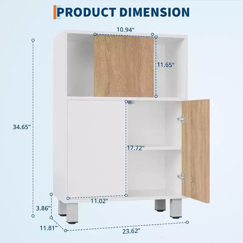 Credenza Madia con Contenitore, Armadietti con Porta Scorrevole a Fienile, Ripiani Regolabili, Mobile Contenitore per Ingresso Sala da Pranzo Soggiorno
