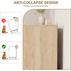 Comodino a 5 cassetti in rattan per camera da letto, corpo e gambe del mobile integrati, cassettiera in legno per corridoi, ingressi e armadi, facile montaggio