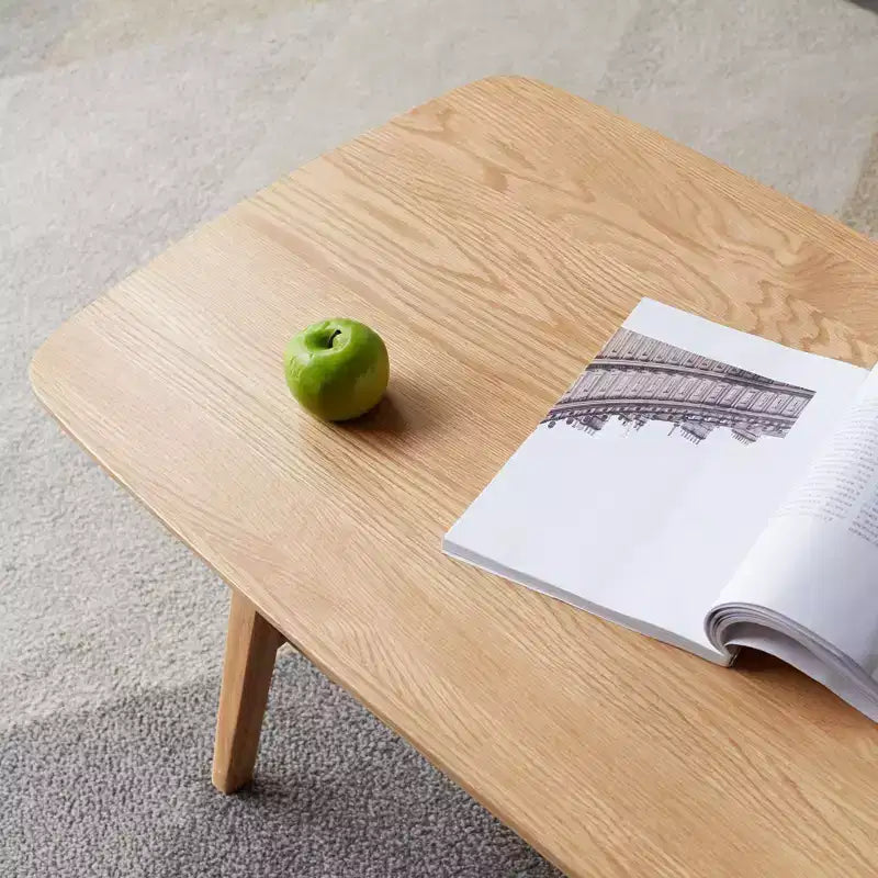 Tavolino da Salotto con Struttura in Rovere 100% Premium, 47x22 / 40x20 a 2 Livelli, Basso Naturale per Soggiorno, Tavolino Basso d'Appoggio, Facile da Montare