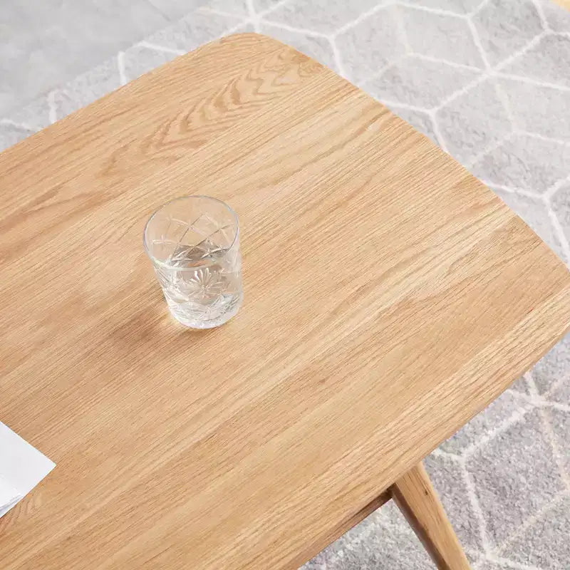 Tavolino da Salotto con Struttura in Rovere 100% Premium, 47x22 / 40x20 a 2 Livelli, Basso Naturale per Soggiorno, Tavolino Basso d'Appoggio, Facile da Montare