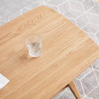 Tavolino da Salotto con Struttura in Rovere 100% Premium, 47x22 / 40x20 a 2 Livelli, Basso Naturale per Soggiorno, Tavolino Basso d'Appoggio, Facile da Montare