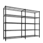 71 W Scaffali portaoggetti, Scaffale in metallo a 5 ripiani, Scaffale a filo resistente regolabile, Scaffale da cucina per dispensa, garage, uso commerciale