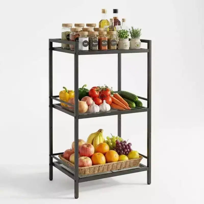 Scaffale portaoggetti in acciaio al carbonio a 3/4 ripiani, unità di scaffalatura portaoggetti per bagno e supporto per piante, libreria angolare per organizzazione cucina e lavanderia
