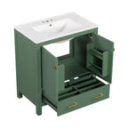 Mobile bagno a doppia lavabo 48 Vintage, con ante a chiusura ammortizzata e ripiano
