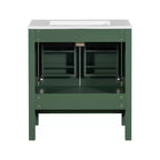 Mobile bagno a doppia lavabo 48 Vintage, con ante a chiusura ammortizzata e ripiano