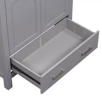 Mobile bagno a doppia lavabo 48 Vintage, con ante a chiusura ammortizzata e ripiano