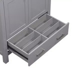 Mobile bagno a doppia lavabo 48 Vintage, con ante a chiusura ammortizzata e ripiano
