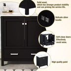 Mobile bagno a doppia lavabo 48 Vintage, con ante a chiusura ammortizzata e ripiano