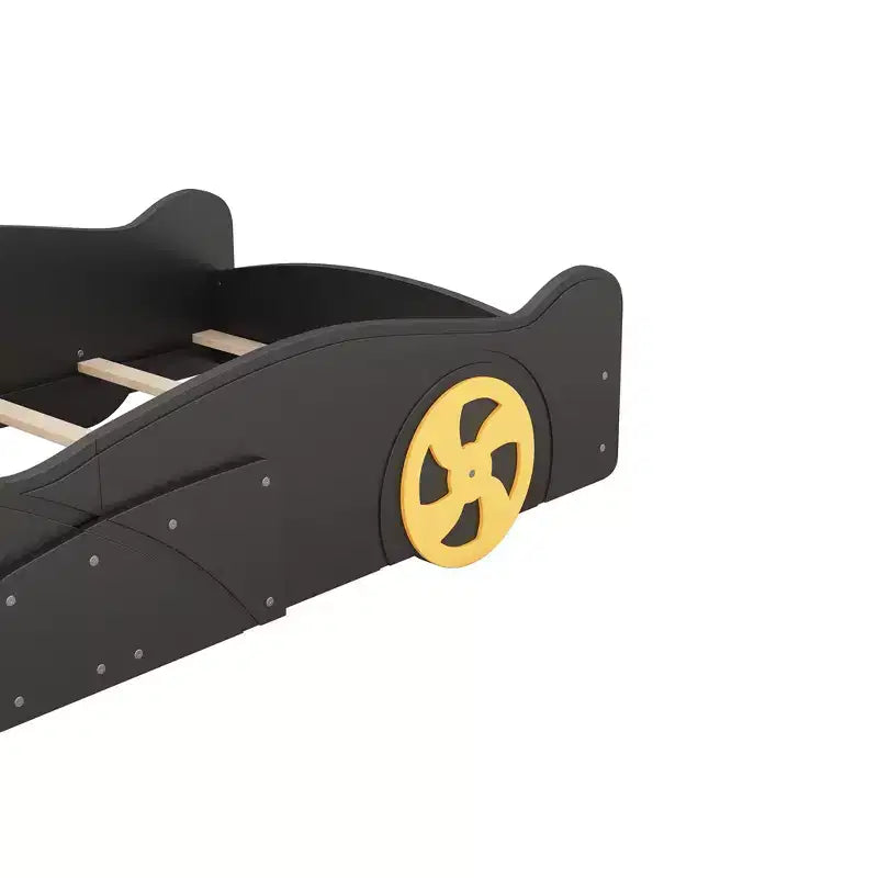 Letto a piattaforma a forma di auto Dean con ruote e contenitore