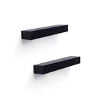 18.11 Mensola galleggiante nera in legno con supporto invisibile, perfetta per l'arredo di bagno/camera da letto/cucina o per esporre libri/piante, facile da installare