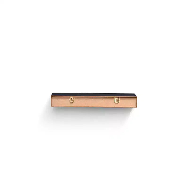 18.11 Mensola galleggiante nera in legno con supporto invisibile, perfetta per l'arredo di bagno/camera da letto/cucina o per esporre libri/piante, facile da installare