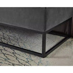 58.6 Panca Ottomana di Tendenza a Fondo Letto con Contenitore, Ottomana di Lusso in Velluto, Panca Accento Imbottita in Morbida Schiuma con Gambe in Ferro, Capacità 227 kg