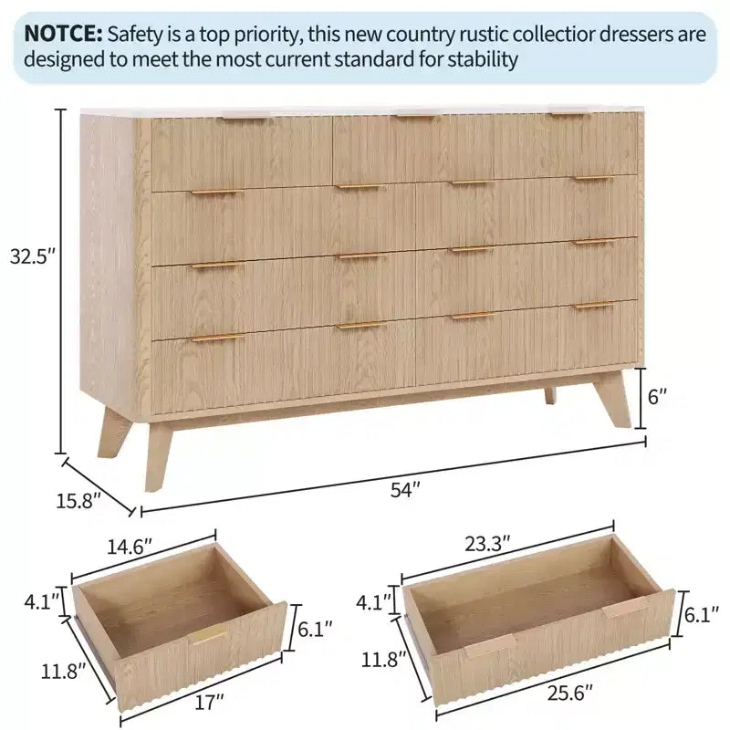 Cassettiera a 9 cassetti con piano effetto marmo, cassettone moderno scanalato, ampio organizer per camera da letto o soggiorno, quercia naturale