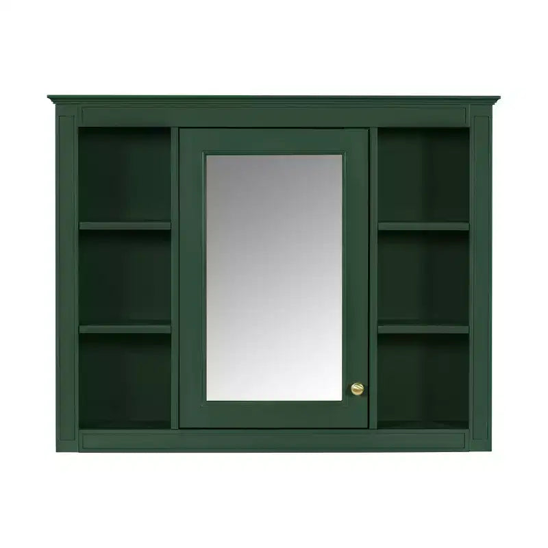 Armadietto a specchio da bagno 35 x 27.5 con 6 ripiani aperti, mobiletto pensile (senza mobiletto sottolavabo)