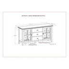 Grande Credenza Stratford Marrone Castagno Scuro