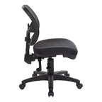Sedia da Ufficio Ergonomica Nera - : Girevole, Supporto Lombare in Rete, Altezza Regolabile