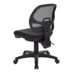 Sedia da Ufficio Ergonomica Nera - : Girevole, Supporto Lombare in Rete, Altezza Regolabile