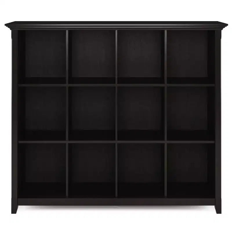 Libreria Halifax 12 Scomparti da 122 cm Marrone Hickory: Stile Transizionale, Struttura in Pino e Compensato, Ripiani Fissi